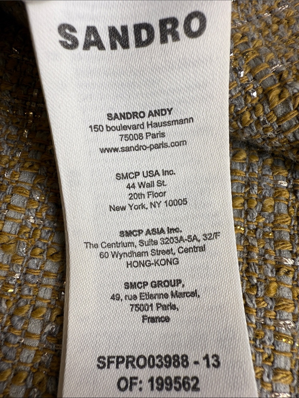 Sandro Paris Sleeveless Tweed Layered V-Neck Mini Dress EUC Size 4 (S) - Picture 14 of 16
